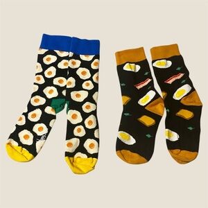 Men’s Breakfast Time Eggs Bacon Socks